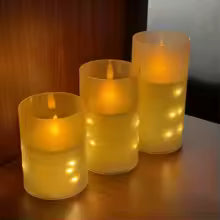 3 częściowa ledowa świeczka z funkcją zdalnego sterowania