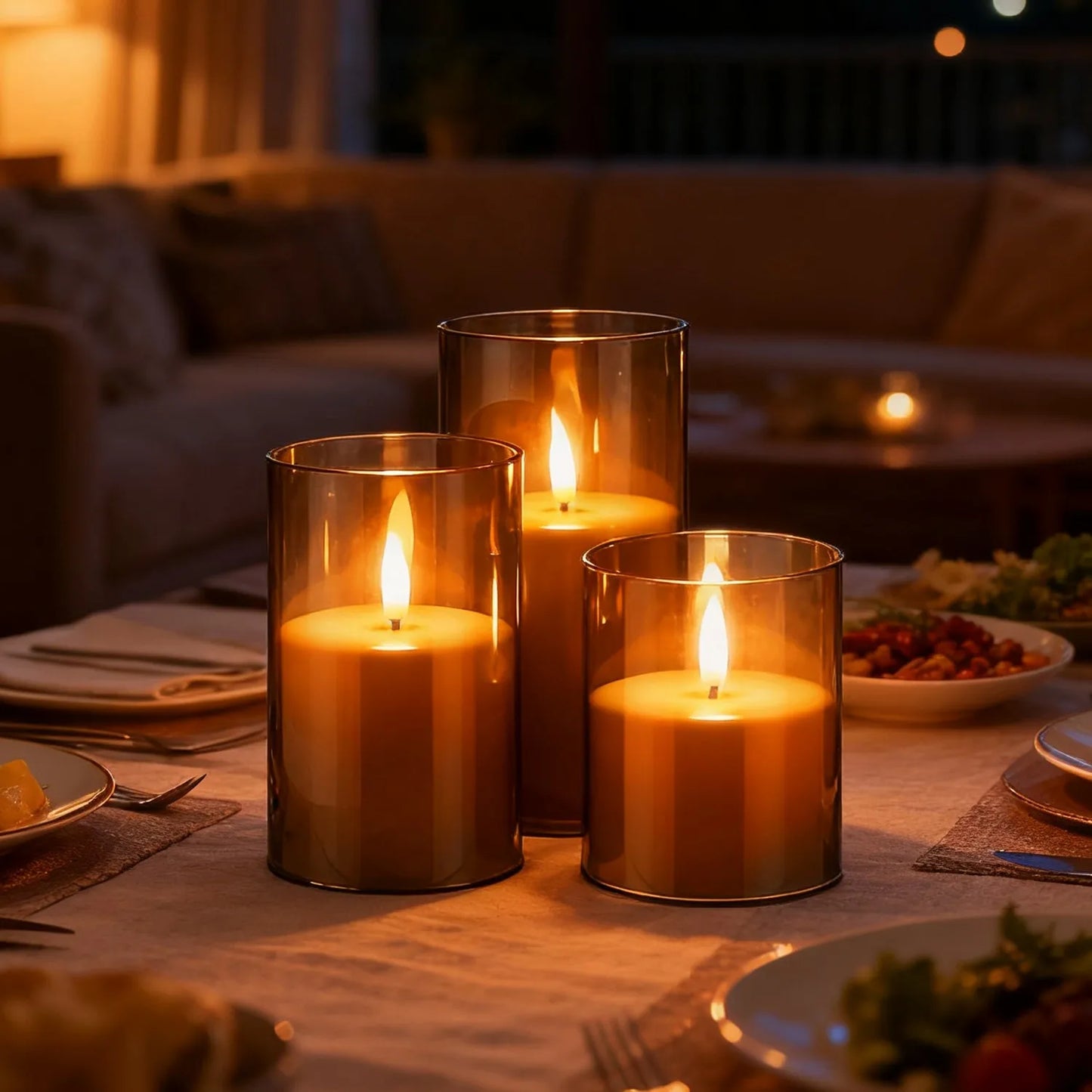 3 częściowa ledowa świeczka z funkcją zdalnego sterowania